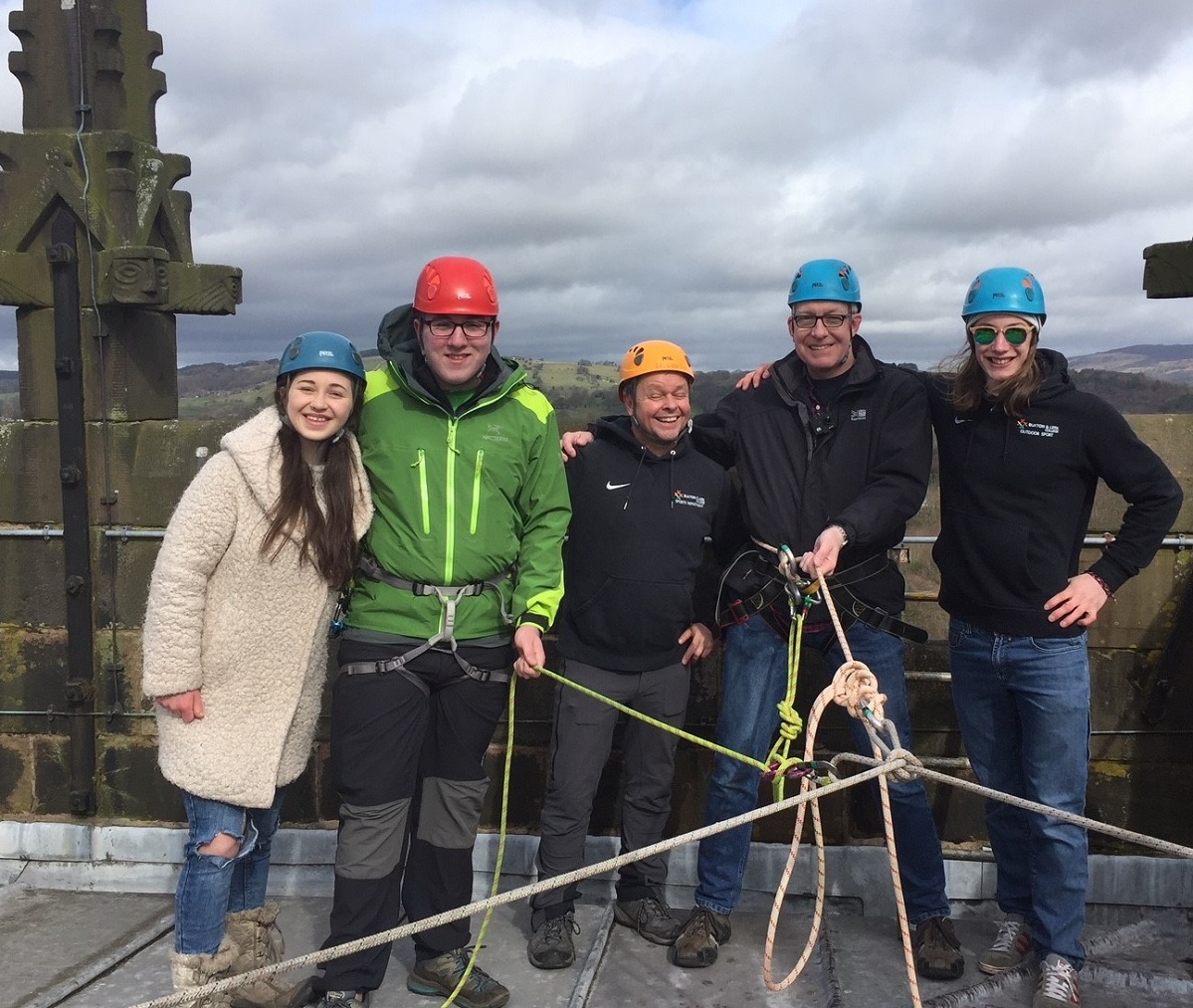 Principal Len Tildsley ready to abseil